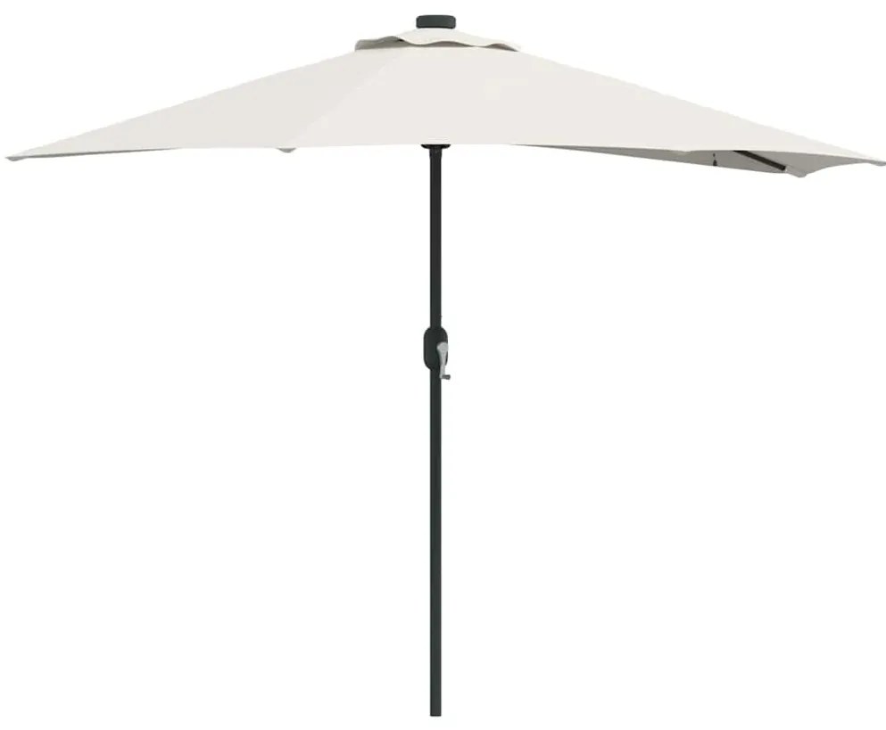 Parasol de Jardim Meio Areia Largo Alumínio