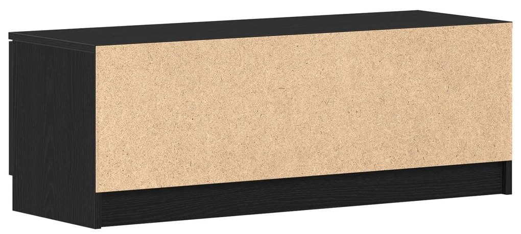 Estante para TV vidaXL Preto Carvalho 102x35x36,5 cm Madeira de engenh