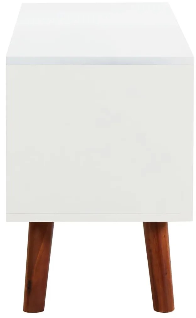Móvel de TV 110x35x50 cm madeira de acácia maciça e MDF
