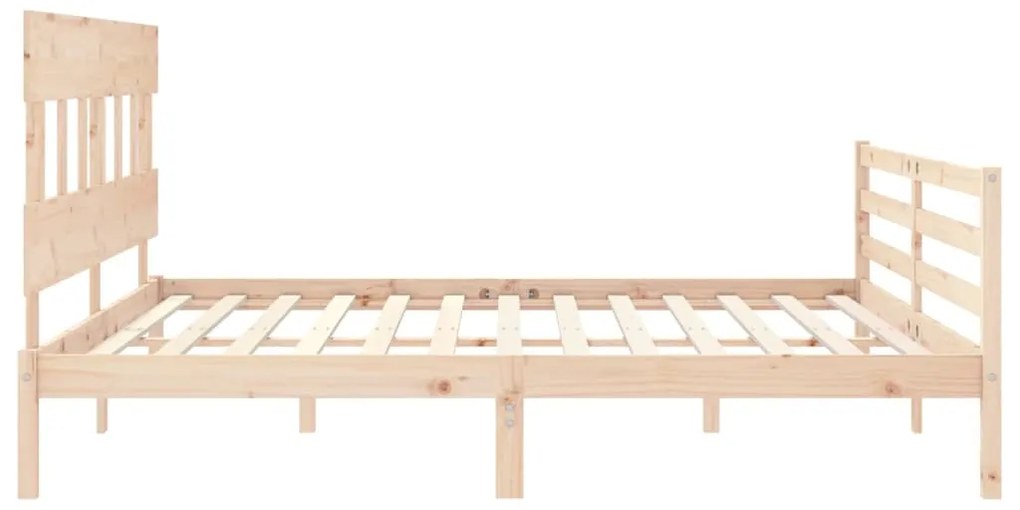 Estrutura de cama Super King Size com cabeceira madeira maciça