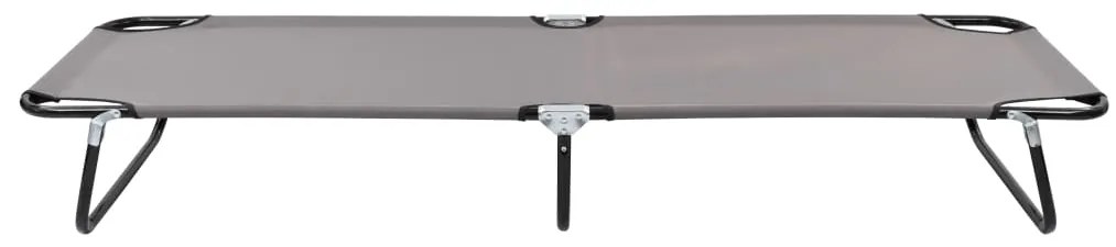 Espreguiçadeira/cama dobrável aço cinzento
