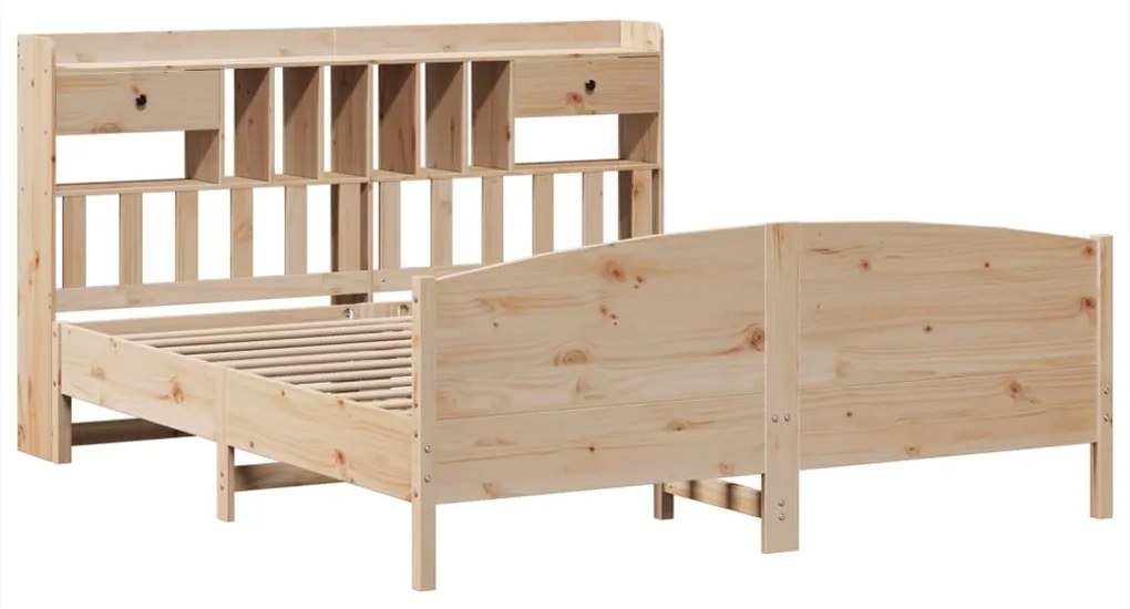 Cama com estante sem colchão 180x200 cm pinho maciço