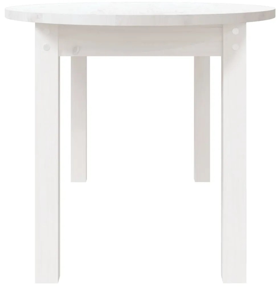 Mesa de centro 110x55x45 cm madeira de pinho maciça branco