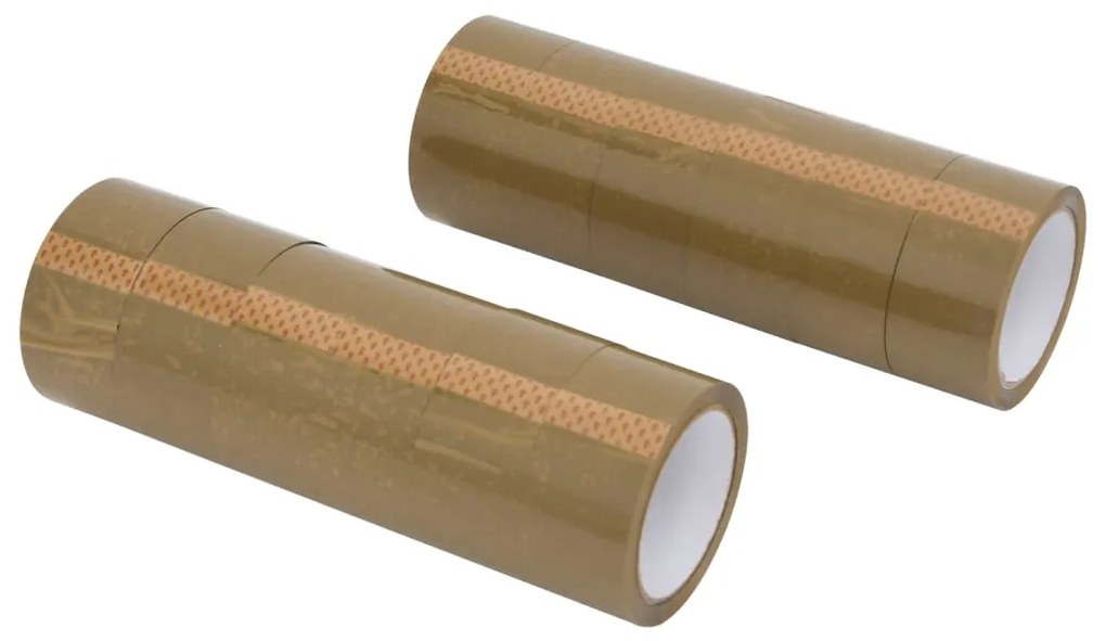 Fita adesiva para embalagens 12 pcs 48 mm x 66 m castanho