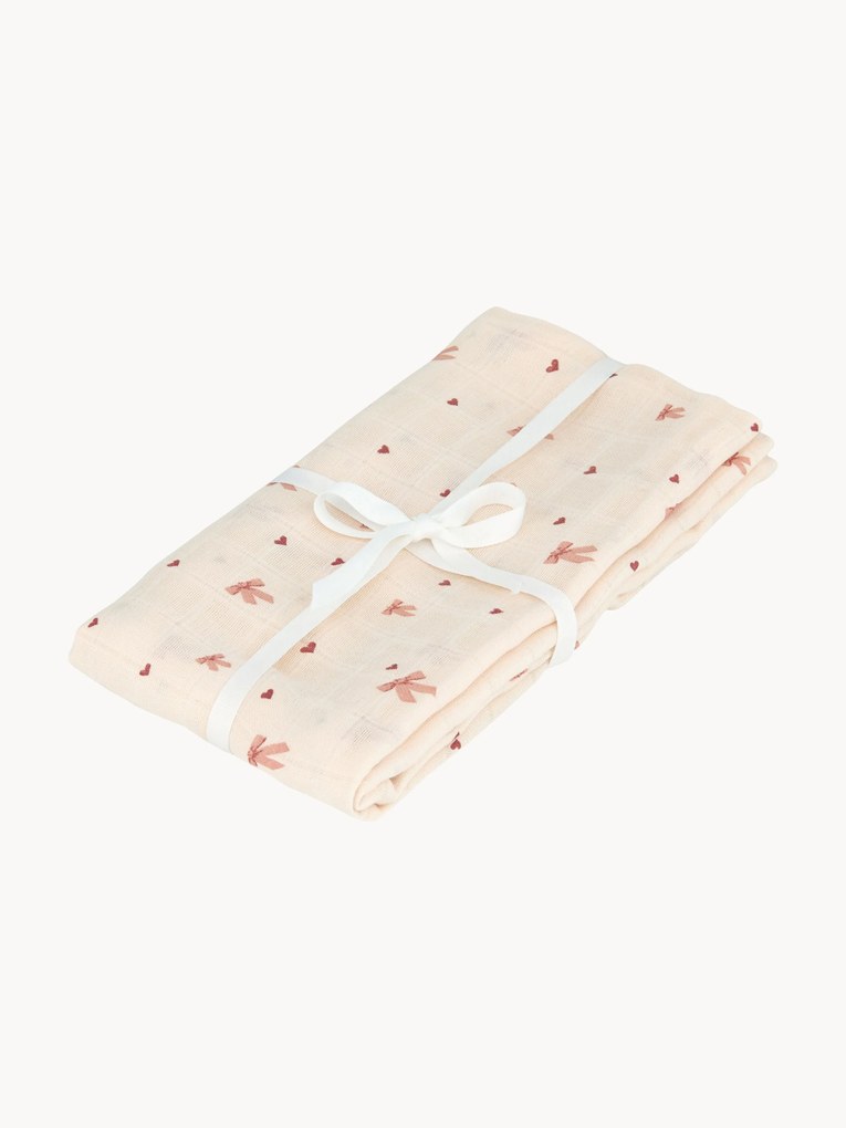 Lençol envolvente em algodão orgânico Bows
