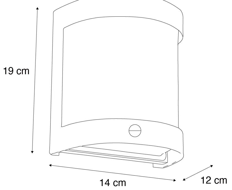 Candeeiro de parede exterior moderno em aço inoxidável com sensor de movimento IP44 - Mira Moderno