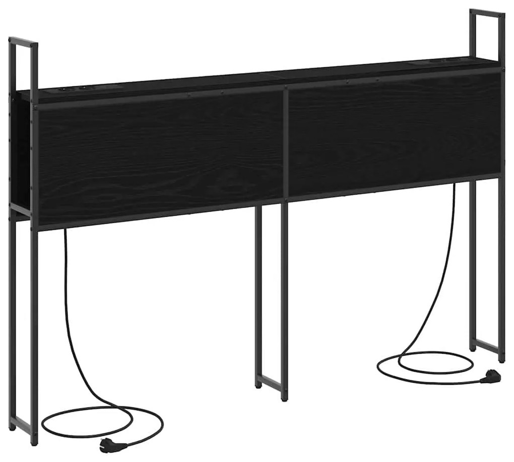 Cabeceira de armazenamento com cabeceira Carvalho preto 135 cm