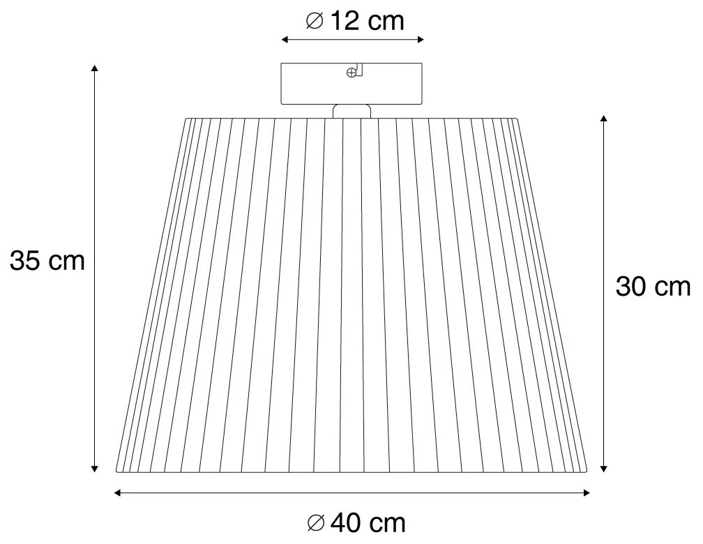 Plafon de exterior com corda preta IP54 - Jayla Japandi