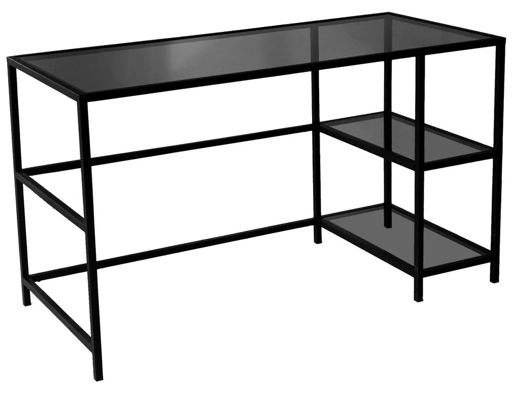 Secretária Master – Preto Fumado – 130 cm x 75 cm x 60 cm