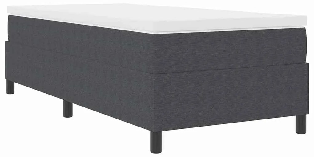 Cama Box Spring vidaXL Cinza Escuro 90x200 cm em Tecido Corduroy