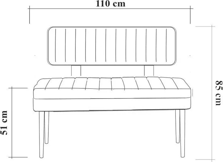 Banco Vina – Branco – 110 cm x 85 cm x 40 cm