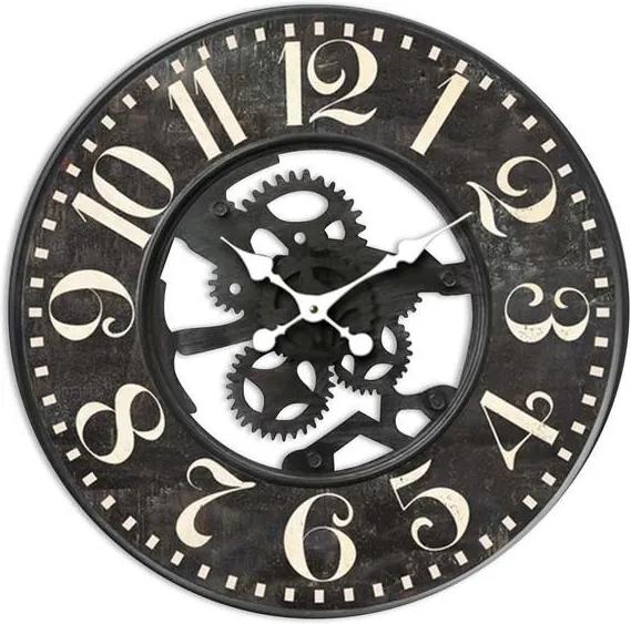 Relógio de Parede Industry Preto (59 cm) Metal
