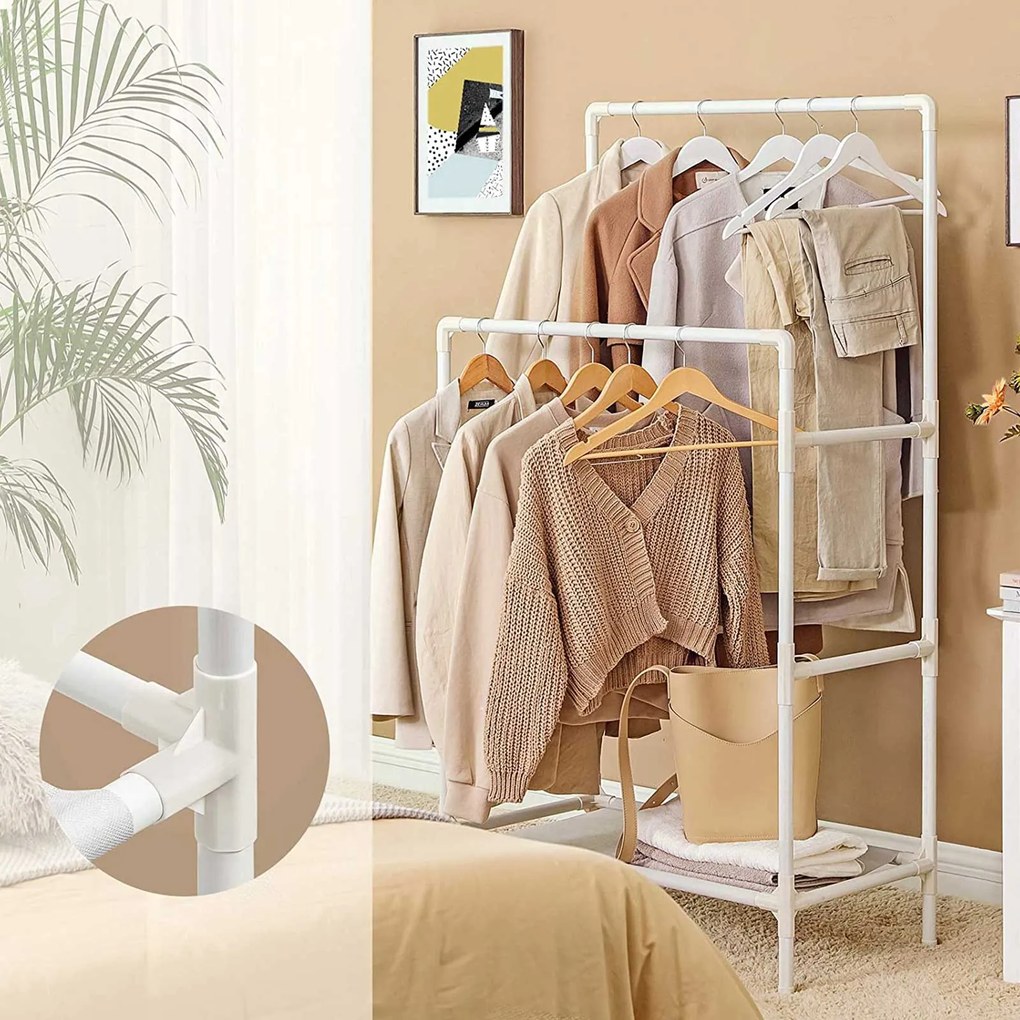 Guarda roupa metal 84 x 44 x 154 cm Branco
