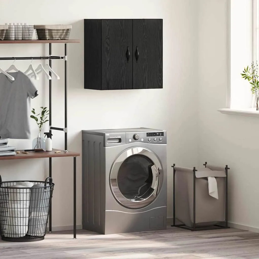 vidaXL Armário de Parede Carvalho Preto 60 x 31 x 60 cm