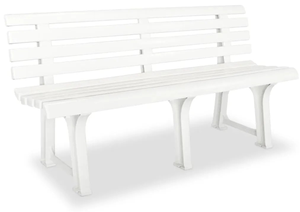 43583 vidaXL Banco de jardim 145,5 cm plástico branco