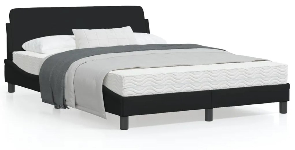 vidaXL Estrutura de cama sem colchão 120x200 cm tecido preto