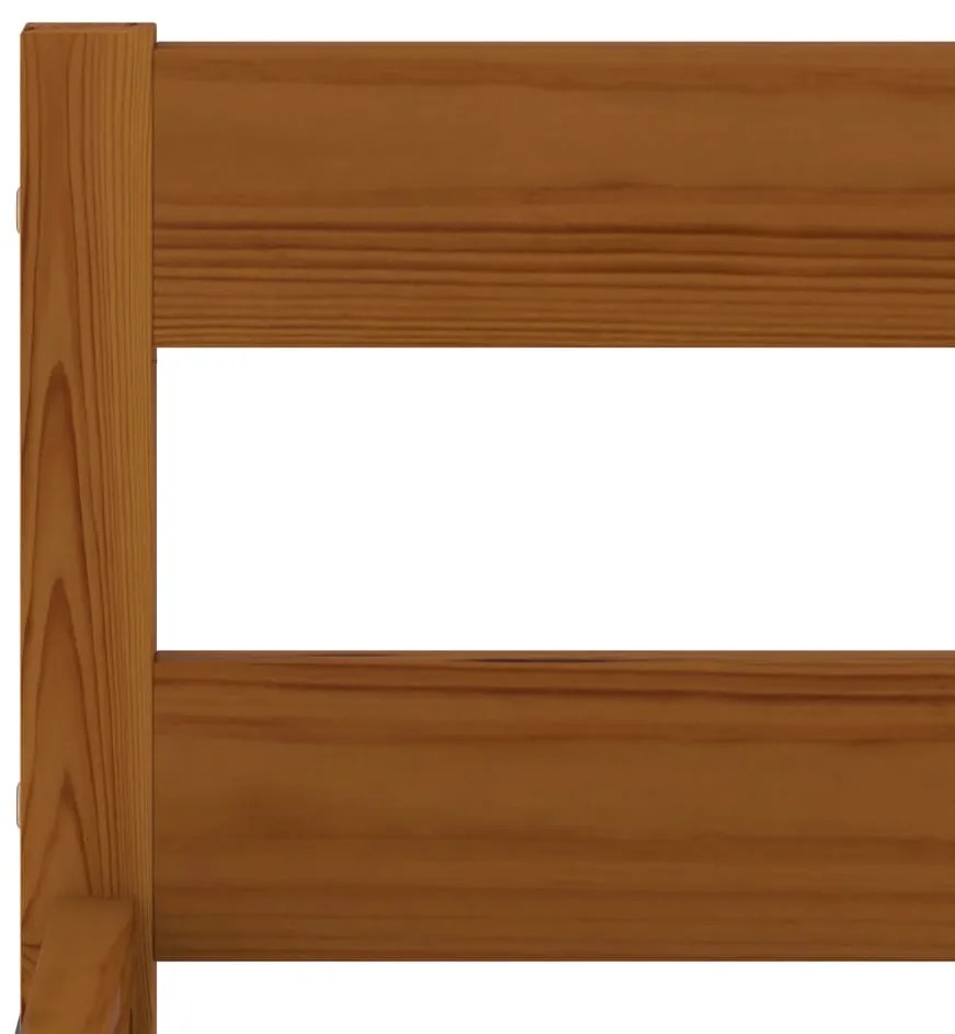 Estrutura de cama 90x200 cm madeira pinho maciço castanho mel