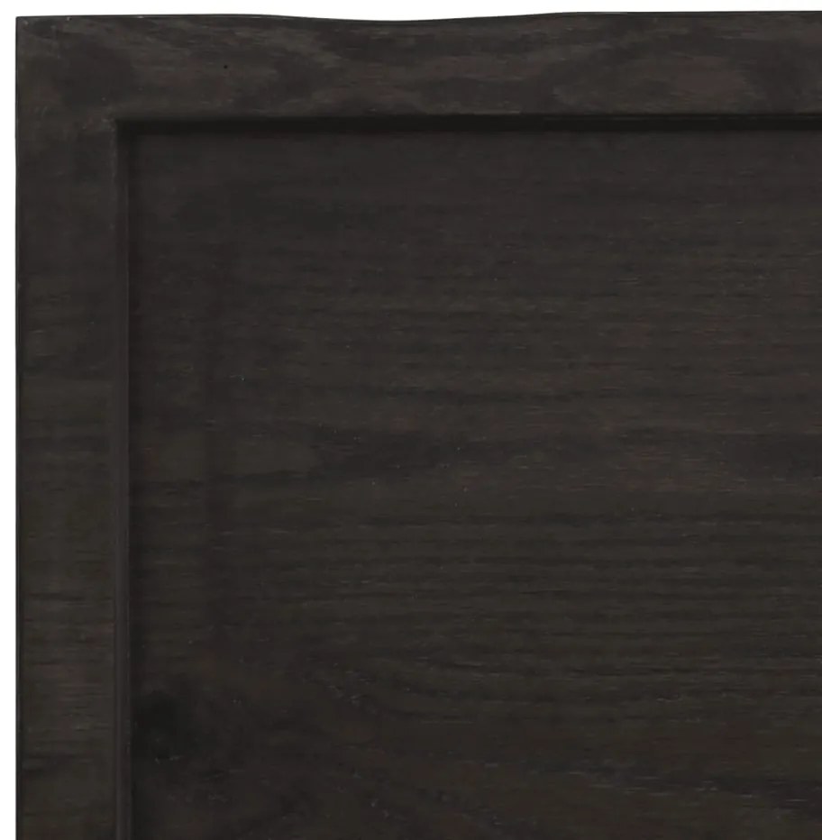 Tampo de mesa 140x50x(2-4) cm carvalho tratado castanho-escuro