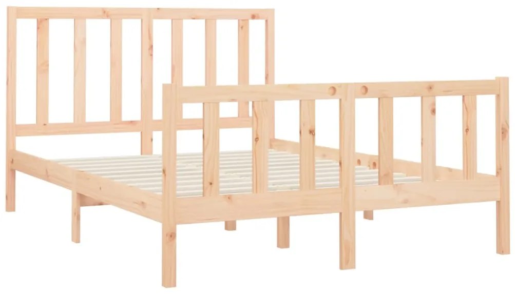 Cama sem colchão 140x200 cm madeira de pinho maciça