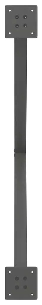 Pés para mesa de jantar em formato de X, 2 peças, antracite, 90x (72-7
