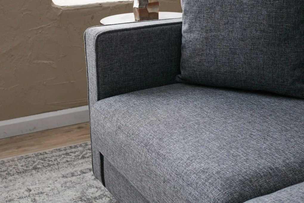 Sofá de 2 Lugares Eva – Cinzento – 155 cm x 82 cm x 90 cm