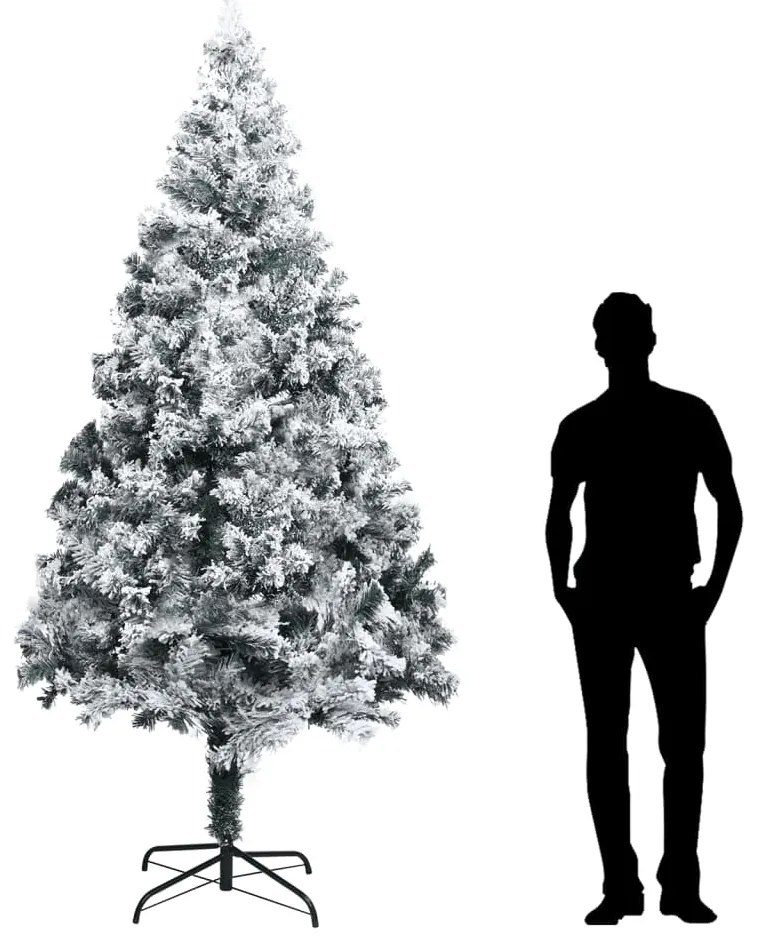 Árvore de Natal artificial com flocos de neve 300 cm PVC verde