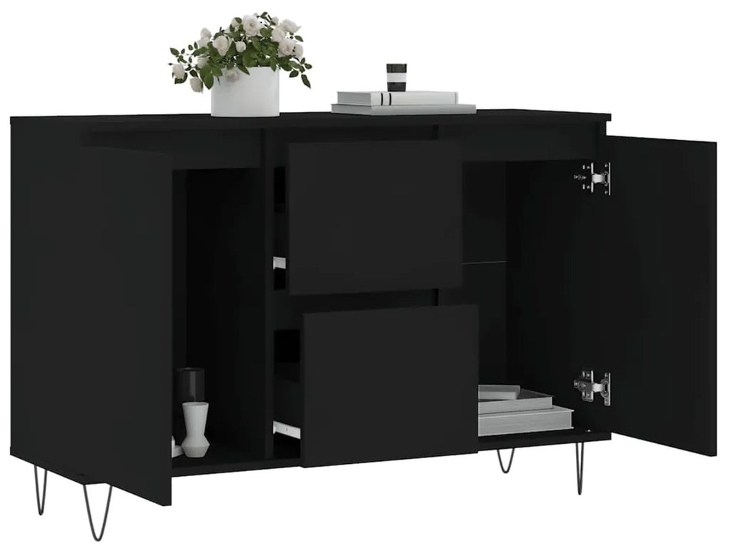 Aparador 104x35x70 cm derivados de madeira preto