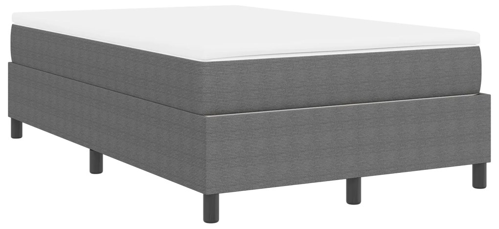 Cama Box Spring com Colchão Cinza Claro 120x200 cm Tecido de Veludo Co