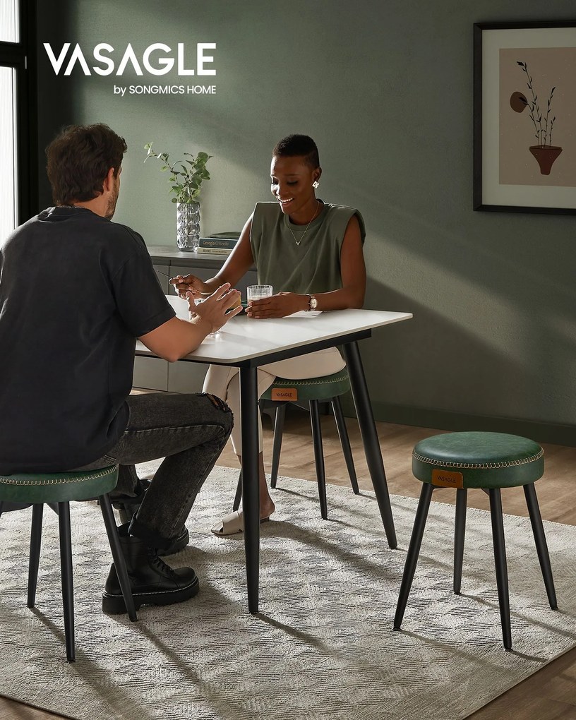 Conjunto de 2 bancos de cozinha, jantar coleção EKHO 48 x 48 x 48,2 cm Verde floresta
