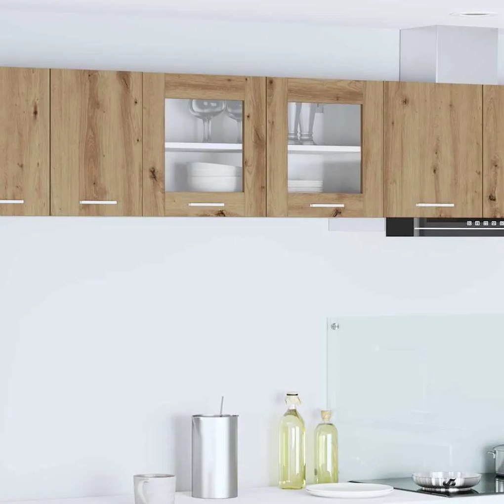 vidaXL Armário suspenso Carvalho Artesanal e Branco 80 x 31 x 40 cm