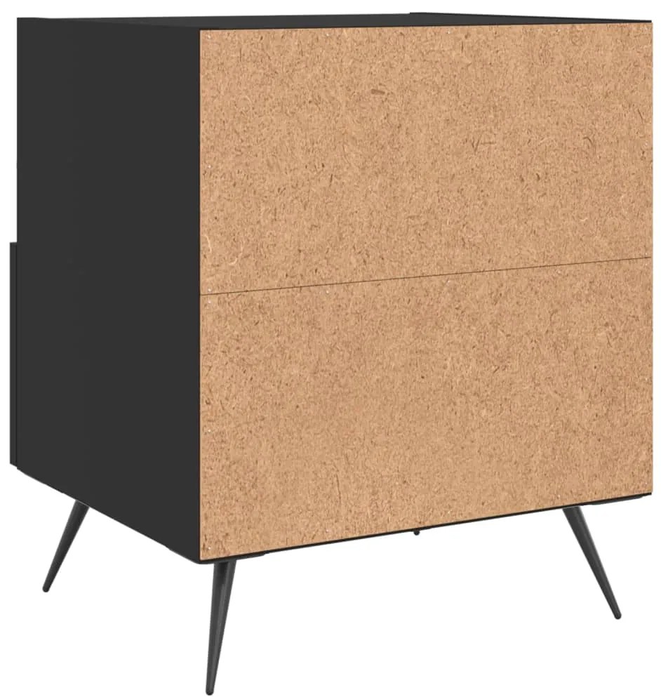 Mesas de cabeceira 2 pcs 40x35x47,5 cm deriv. de madeira preto