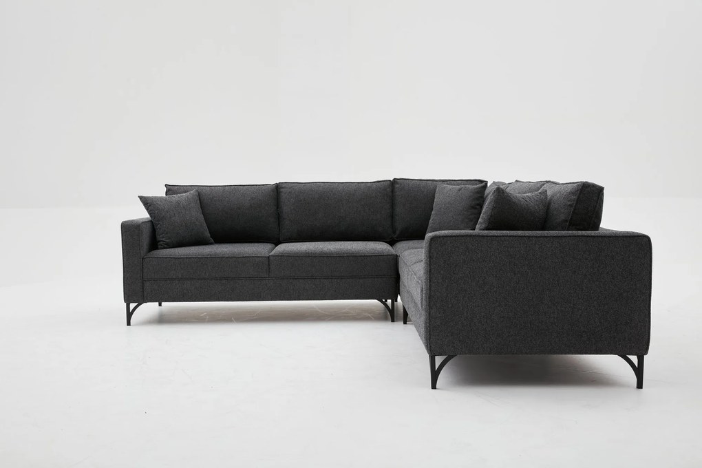 Sofá de Canto Berlin – Antracite – 258 x 258 cm