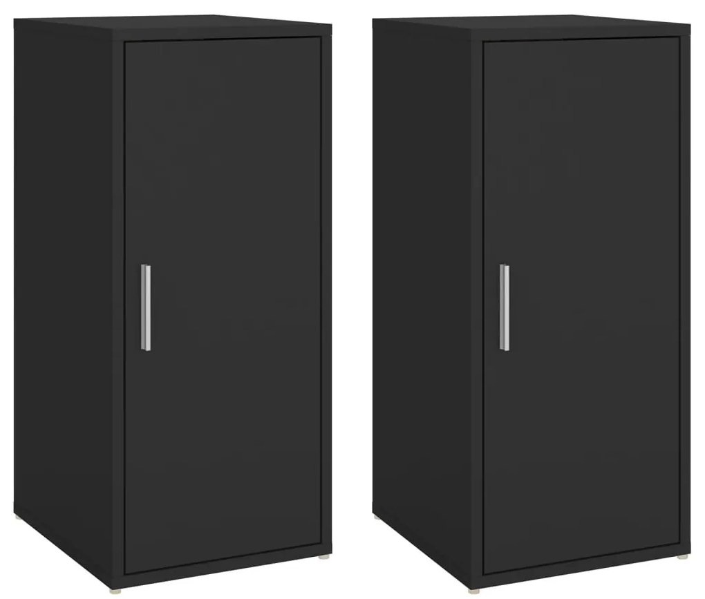 Sapateiras 2 pcs 32x35x70 cm contraplacado preto