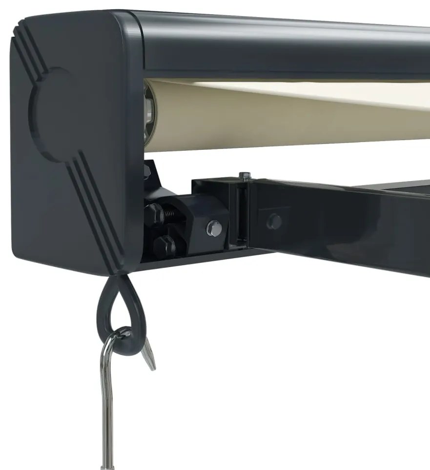 Toldo retrátil 4x3 m tecido e alumínio cor creme