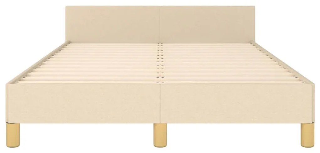 Estrutura de cama sem colchão 120x200 cm tecido cor creme
