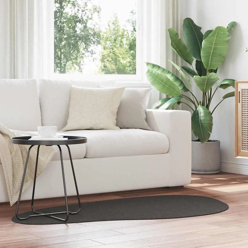 vidaXL Tapetes de área HUARTE Antracite 80 x 150 cm Poliéster