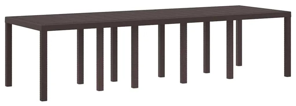 Conjunto de Jantar para Jardim 13 pcs Marrom e Taupe