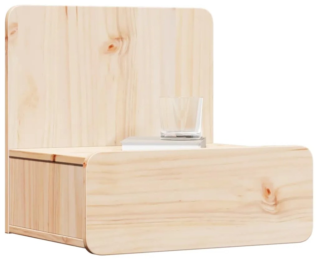 Mesa de Cabeceira Montada na Parede Castanho 44 x 32.5 x 40 cm