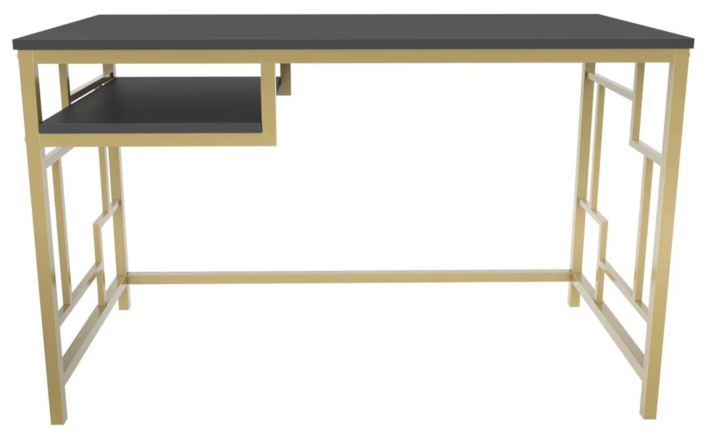 Secretária de Estudo Kennesaw - Ouro Antracite - 120x60x74,8 cm