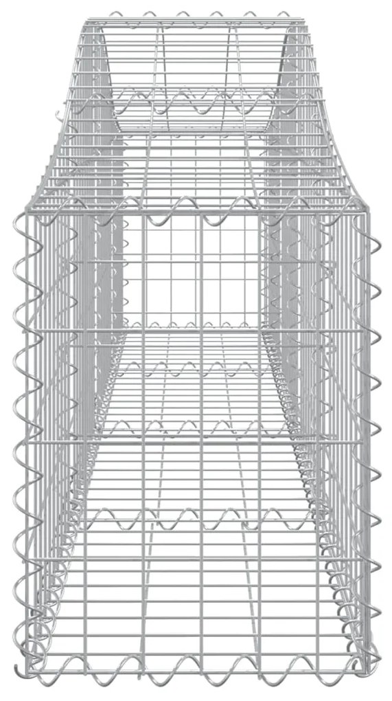 Cestos gabião arqueados 12pcs 200x30x40/60 cm ferro galvanizado