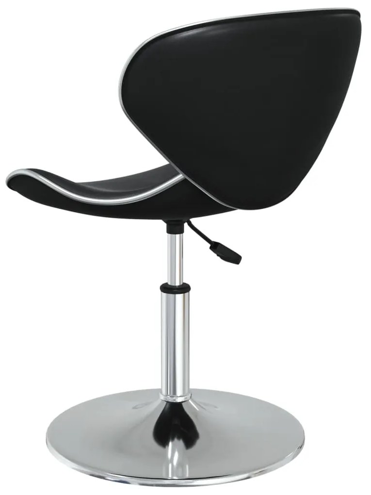 Cadeiras de jantar 2 pcs couro artificial preto