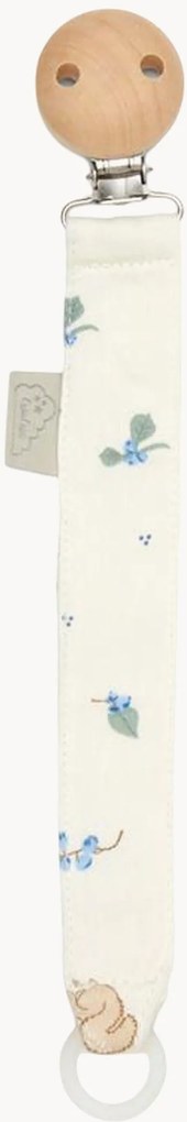 Clip para chupeta em algodão orgânico Blueberries