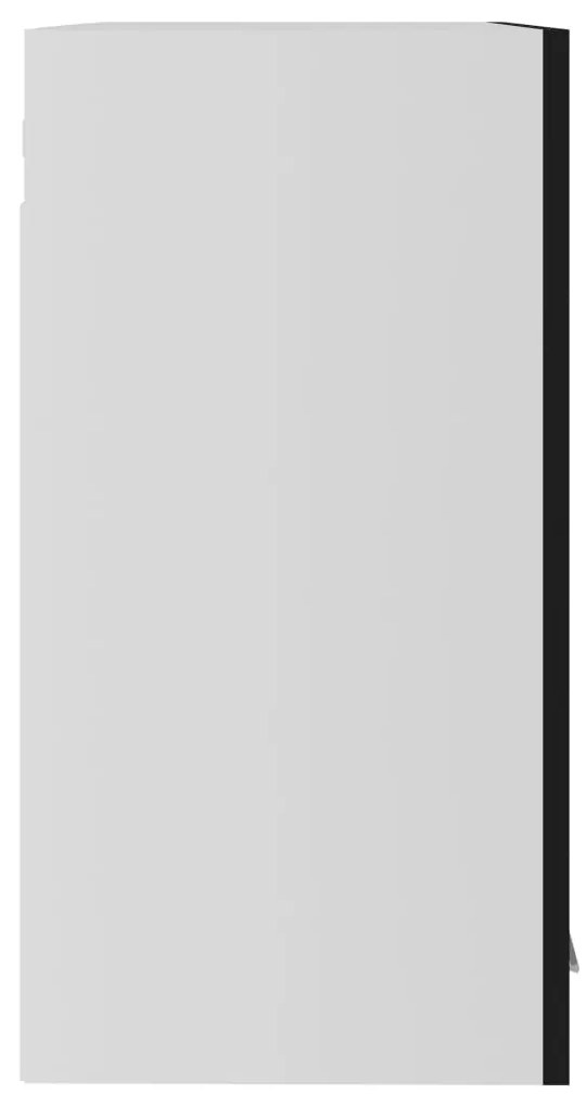 Armário de parede c/ vidro “Lyon” 60x31x60 cm preto