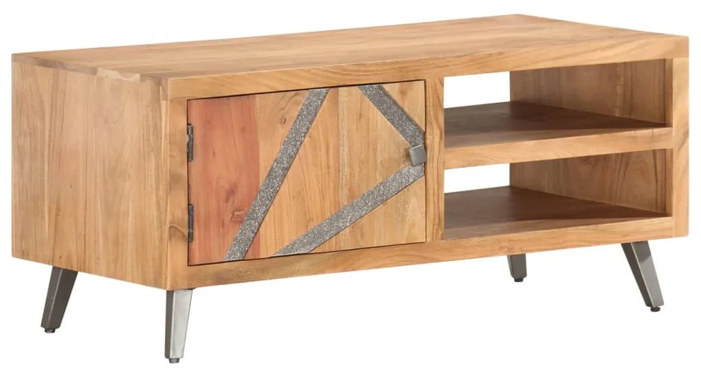 Mesa de centro 90x45x40 cm madeira de acácia maciça