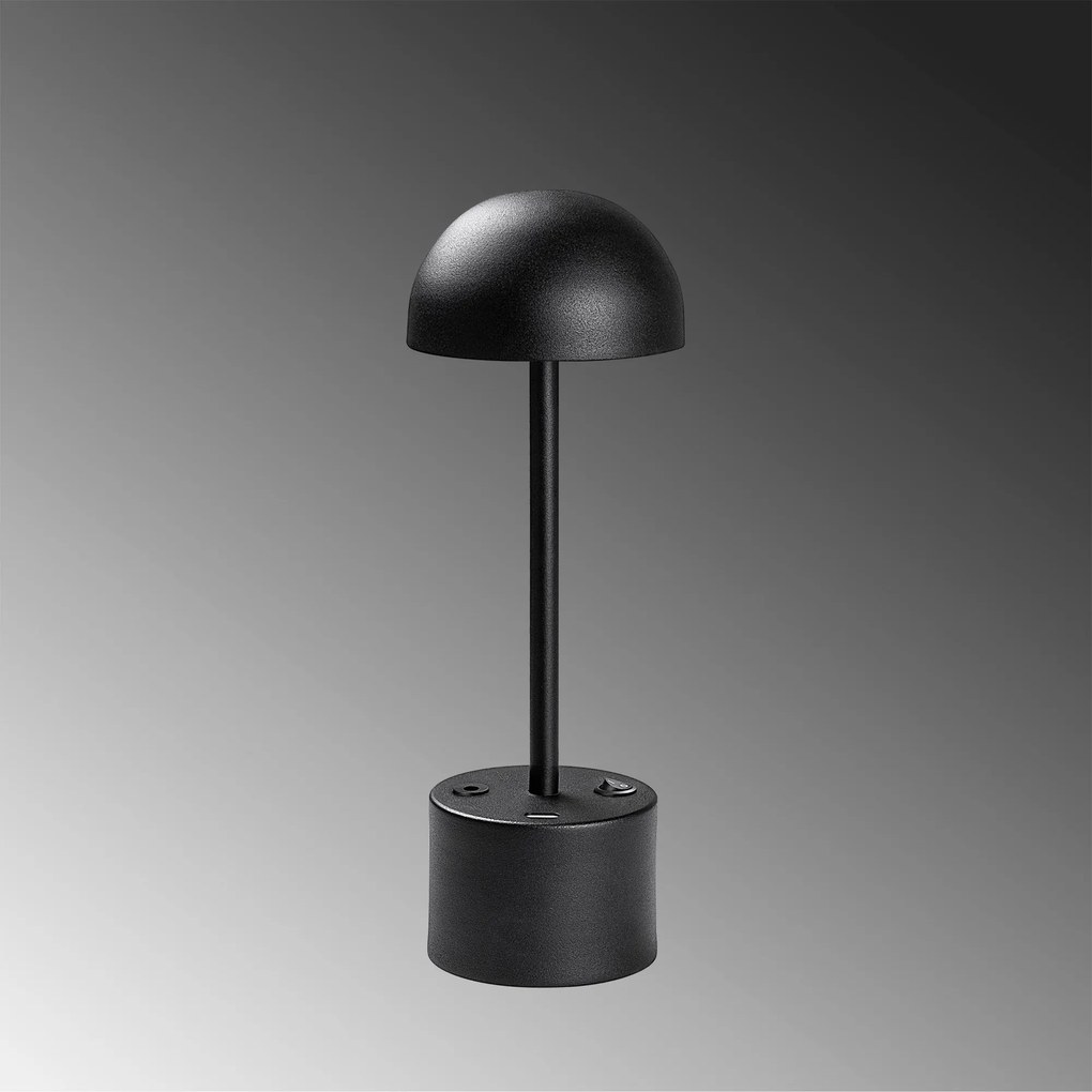 Candeeiro de Mesa Sept – Preto – Diâmetro 10 cm Altura 29 cm