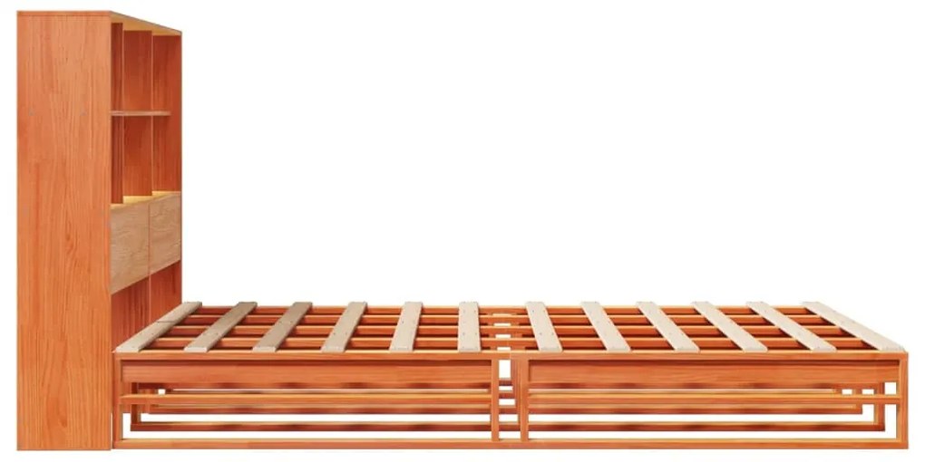 Cama com estante sem colchão 160x200 cm madeira maciça