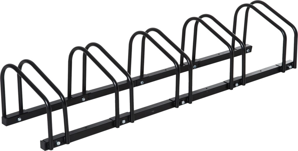 Suporte de armazenamento para bicicletas com pneus de 65 mm,145 x 33 x 27 cm, aço preto