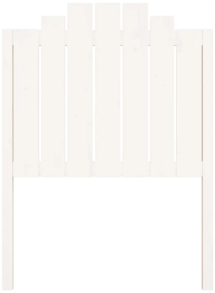 Cabeceira de cama 81x4x110 cm pinho maciço branco
