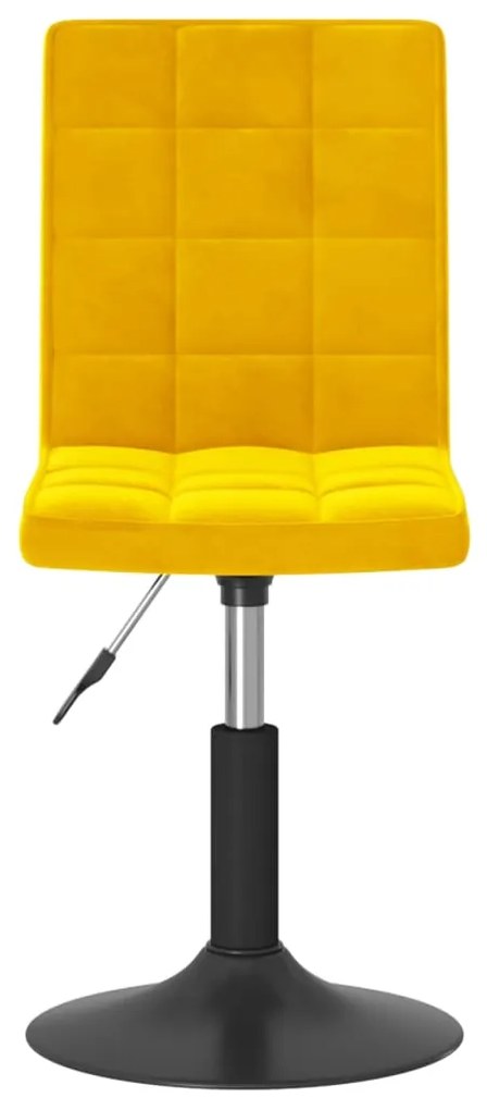 Cadeiras de jantar giratórias 2 pcs veludo amarelo mostarda
