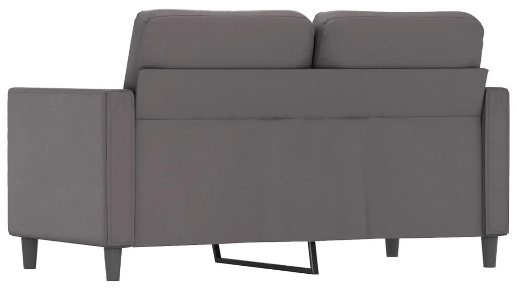 Sofá de 2 lugares 120 cm couro artificial cinza